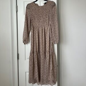 Breath of Youth Floral Long Sleeve Dress